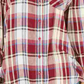 Camisa xadrez feminina Style &amp; Co com um bolso, vermelha, tamanho pequeno