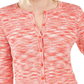 Cardigan feminino com botões tingidos em formato de espaço, rosa, tamanho médio, Charter Club