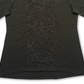JM Collection Blusa feminina bordada com decote em V, cinza, tamanho X-G