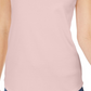 Regata feminina Charter Club Supima Cotton com decote redondo, rosa, tamanho X-S