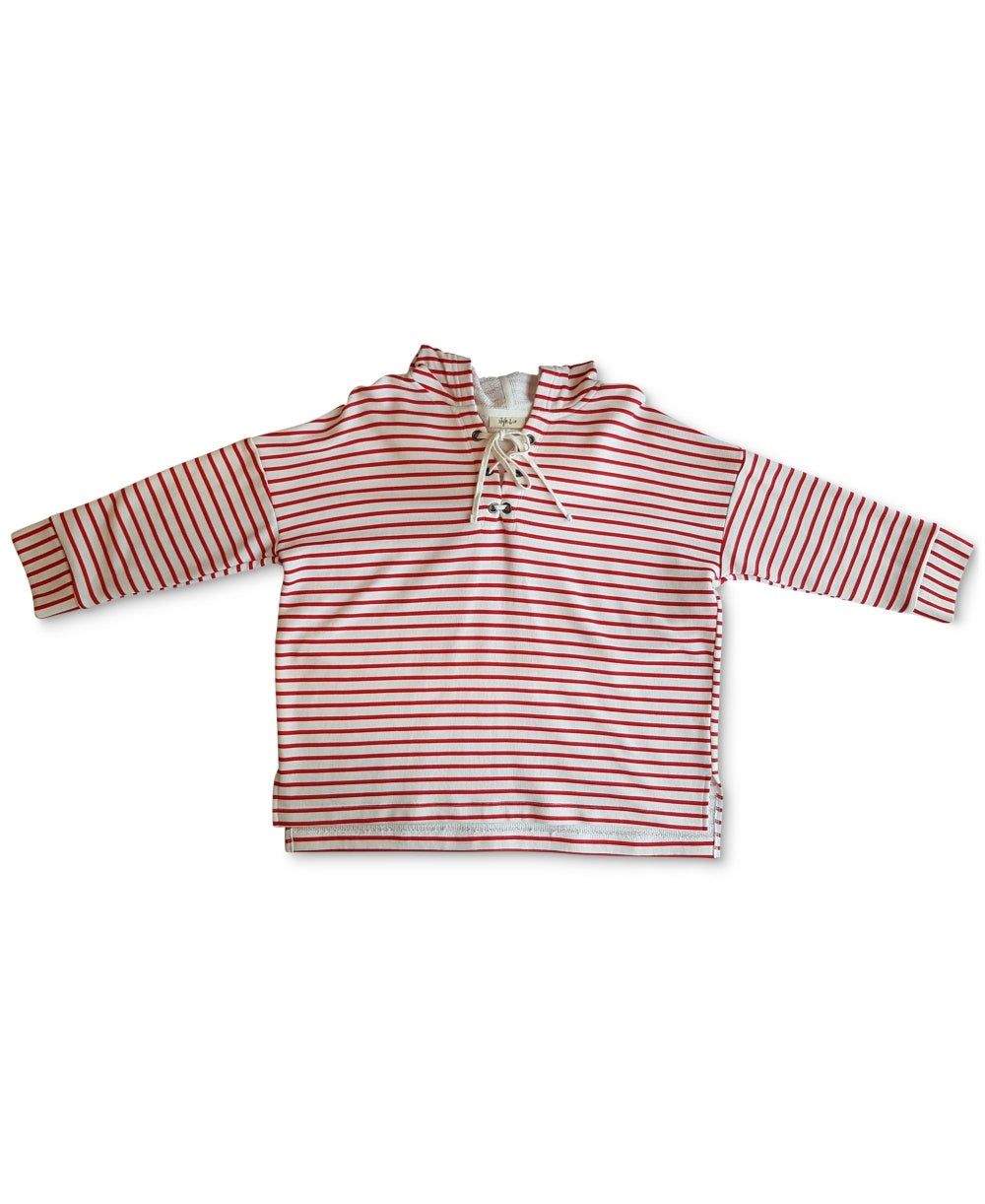 Moletom com capuz listrado feminino Style &amp; Co com cadarço, vermelho, tamanho X-G