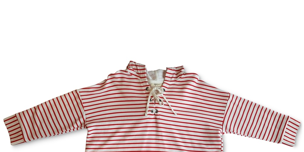 Moletom com capuz listrado feminino Style &amp; Co com cadarço, vermelho, tamanho X-G