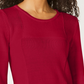 Karen Scott Suéter Feminino Patchwork Stitch Vermelho Tamanho Grande