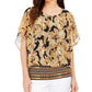 Blusa feminina manga bufante JM Collection preta tamanho X-S