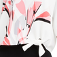 Blusa feminina Alfani com estampa e amarração lateral, branca, tamanho P