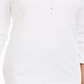 Karen Scott Top Feminino de Algodão com Ilhós e Enfeites Branco Tamanho P