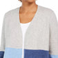 Cardigan de malha feminino com blocos de cores Charter Club, tamanho XX-G