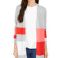 Cardigan de malha feminino com blocos de cores Charter Club, vermelho, tamanho XX-G