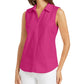Camisa feminina sem mangas Charter Club Cotton Piquet Rosa Tamanho 12