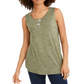 Regata feminina Spacedyed Style &amp; Co, verde, tamanho X-S