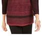 Suéter feminino com ombros caídos e costura metálica JM Collection, roxo, tamanho GG