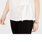 Top curto feminino com amarração lateral, tamanho PS, branco, estilo &amp; co