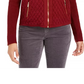 Jaqueta feminina acolchoada Charter Club preta tamanho XX-G