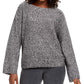 Suéter feminino estilo &amp; co com manga flare mesclada, cinza, tamanho pequeno