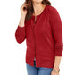 Cardigan feminino de manga comprida com botões na frente, rosa, tamanho XX-G