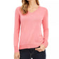 Suéter feminino de lã merino com botões e decote em V, cinza, tamanho XX-G