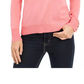 Suéter feminino de lã merino com botões e decote em V, cinza, tamanho XX-G