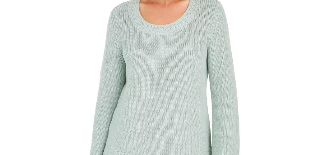 Suéter pulôver feminino estilo boxy knit verde tamanho pequeno