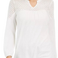 Top de renda feminino Style &amp; Co, branco, tamanho PL