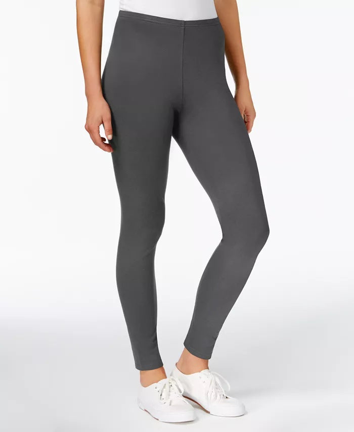 Leggings femininas básicas de cintura média Maison Jules, tamanho médio, azul