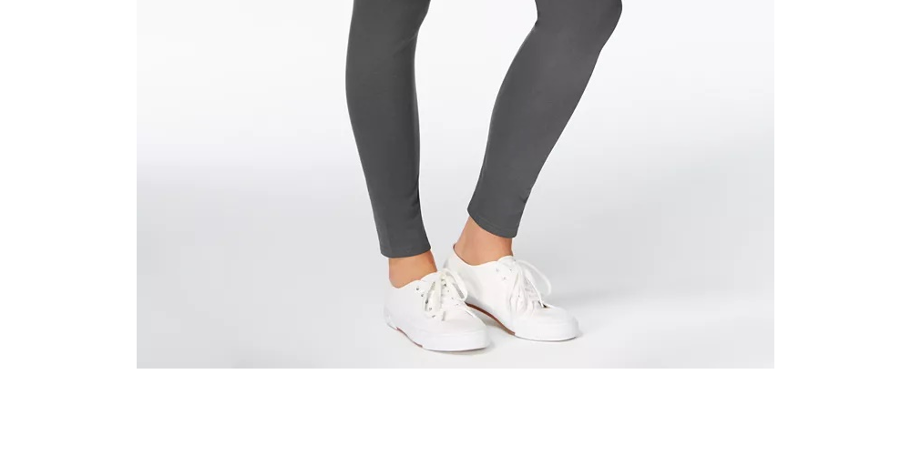 Leggings femininas básicas de cintura média Maison Jules, tamanho médio, azul