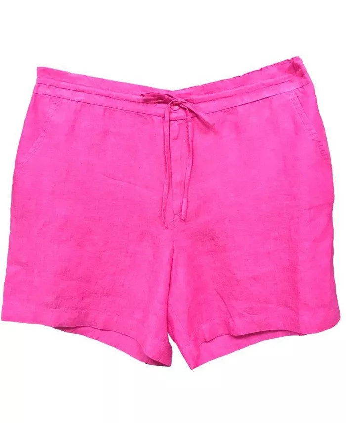 Shorts femininos Charter Club, rosa, tamanho médio