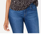 Blusa feminina de algodão estampada com decote em V, preta, tamanho PL, estilo &amp; co
