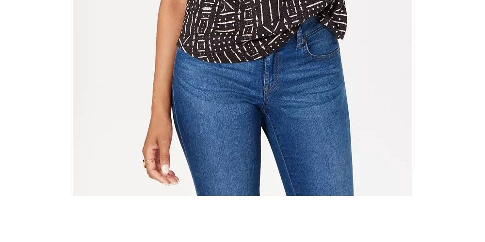 Blusa feminina de algodão estampada com decote em V, preta, tamanho PL, estilo &amp; co