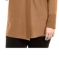 JM Collection Suéter Feminino Plus com Cadarço e Gola Redonda Amarelo Tamanho 0X