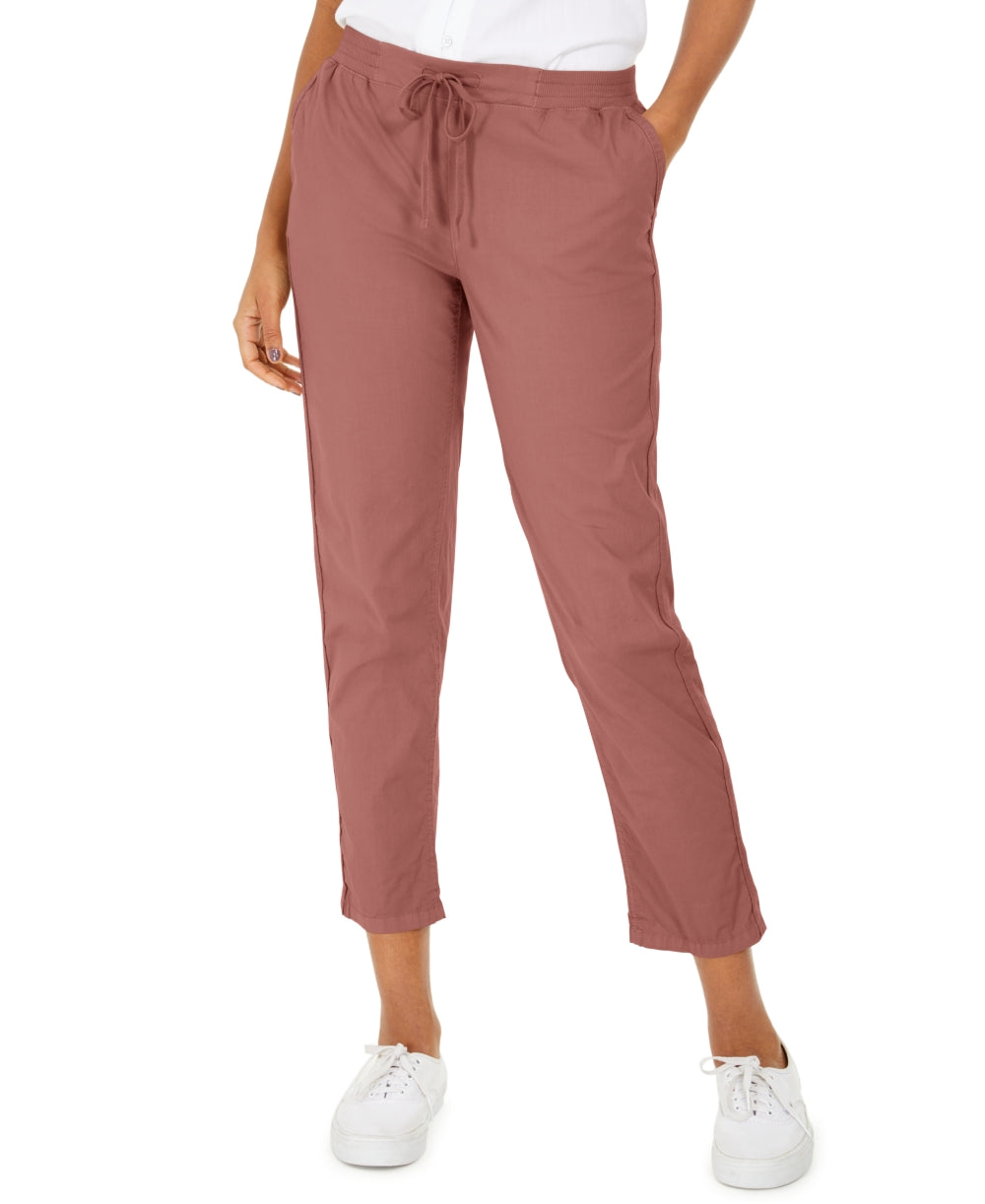 Calça utilitária com punho e fecho pull-on feminina Style &amp; Co, laranja, tamanho 6