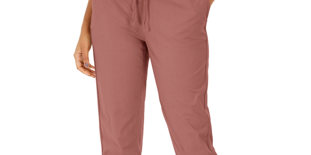 Calça utilitária com punho e fecho pull-on feminina Style &amp; Co, laranja, tamanho 6