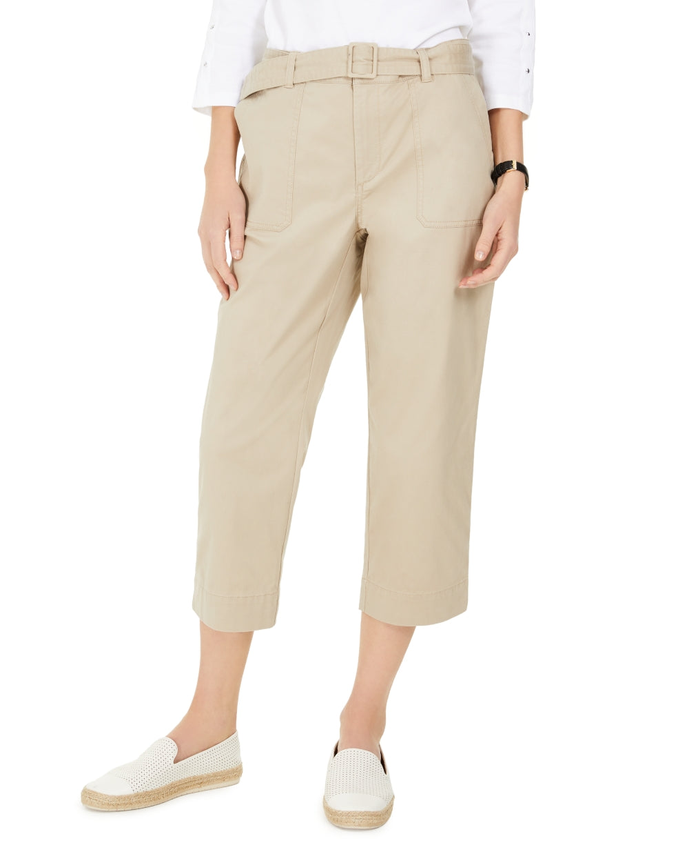 Calça Capri Sarja Feminina Charter Club Bege Tamanho 10