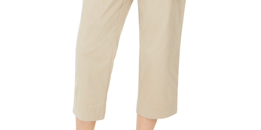 Calça Capri Sarja Feminina Charter Club Bege Tamanho 10