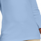 Karen Scott Blusa de algodão com decote em V e ilhós, tamanho XS, azul brilhante, feminina