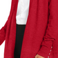 Cardigan feminino Charter Club com frente aberta, tamanho médio, vermelho, tamanho XX-G