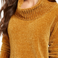 Suéter feminino de gola alta com fios metálicos, tamanho pequeno, dourado e amarelo, estilo Style &amp; Co.