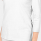 Karen Scott Blusa feminina de algodão com decote em V e acabamento em botões, branca, tamanho X-S