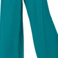Calça feminina de gaze com detalhes metálicos e pernas largas, azul, tamanho extragrande, da coleção JM