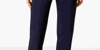 Calça feminina Alfred Dunner Classics Allure Pull-On Slim Leg Azul-marinho Tamanho 10