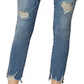 Calça jeans skinny cropped Alana High Rise feminina da J Brand, na cor Fix Up Destruct Blue, tamanho 29