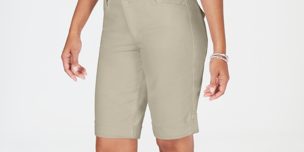 Blusa utilitária plus size sem mangas Charter Club feminina bege tamanho 16