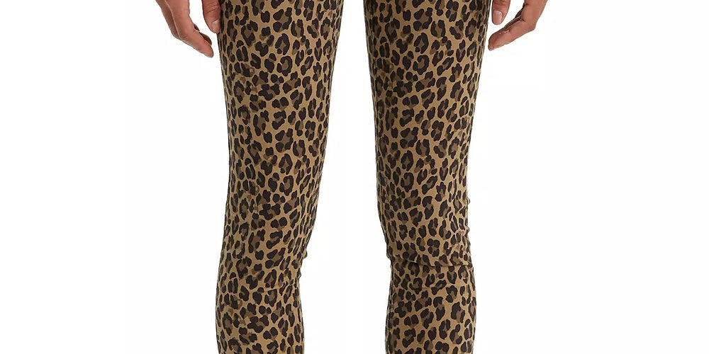 Calça jeans super skinny feminina Levi's com estampa animal, marrom, tamanho 27