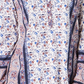 Blusa feminina estampada com mangas bufantes e abas estilo &amp; co, azul, tamanho PL