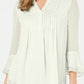 Charter Club Blusa feminina texturizada com babados duplos, branca, tamanho grande
