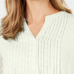 Charter Club Blusa feminina texturizada com babados duplos, branca, tamanho grande