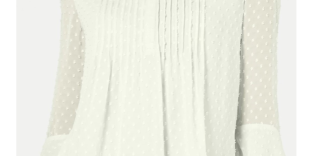 Charter Club Blusa feminina texturizada com babados duplos, branca, tamanho grande