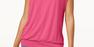 Camiseta Blusa Feminina JM Collection Rosa Tamanho Grande