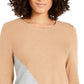 Túnica Alfani Feminina Petite Colorblocked Assimétrica Bege Cáqui PS/M