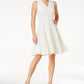 Vestido feminino Charter Club Petite Lace Fit &amp; Flare, bege, tamanho pequeno