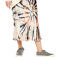 Saia de veludo tie-dye Serious Swagger feminina Free People, bege, tamanho pequeno